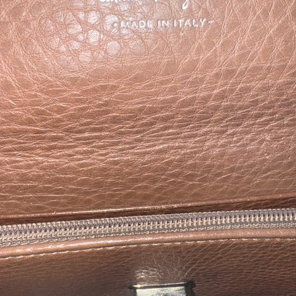 Salvatore Ferragamo Brown Leather Wallet with Silver Accent - Picture 7 of 11